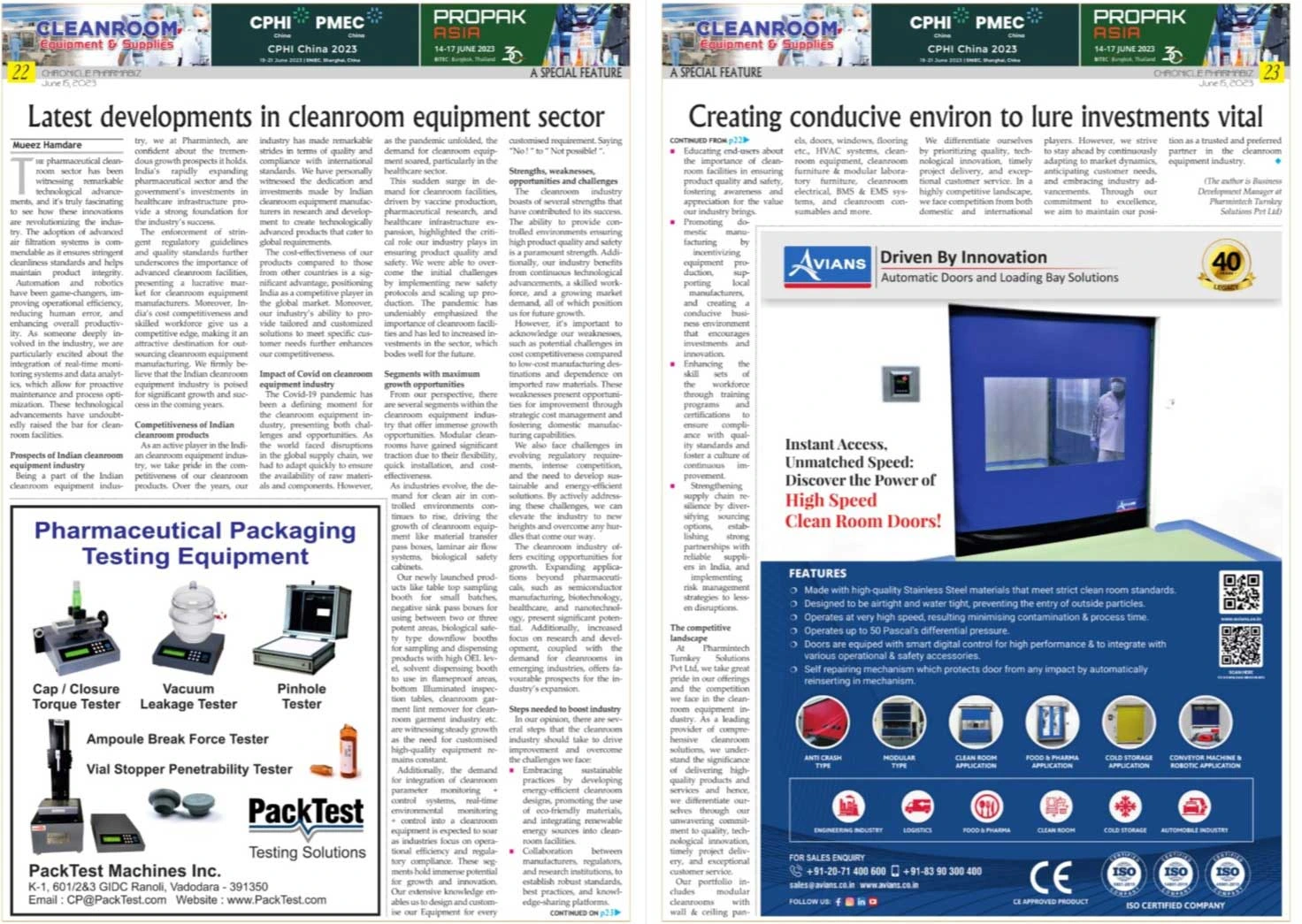 Latest Developments in Cleanroom Sector